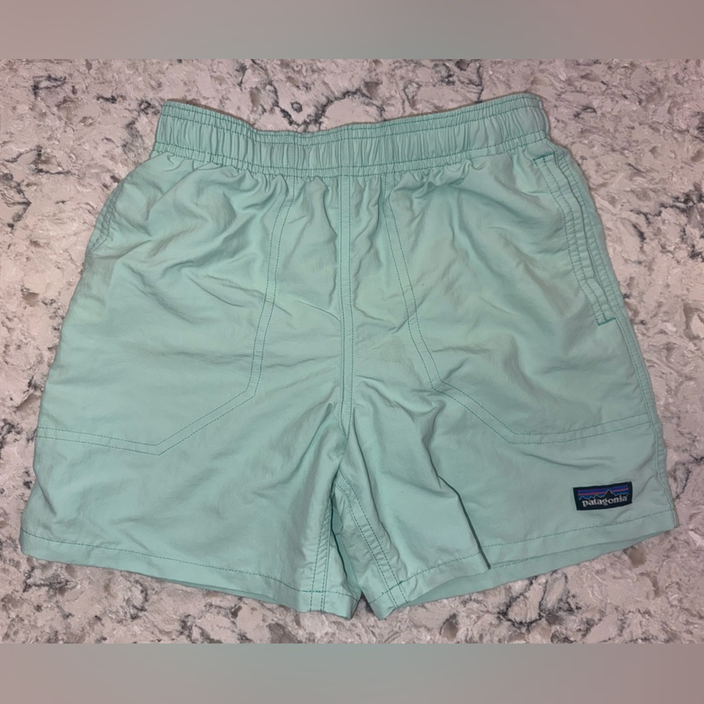 Patagonia Mint Green Boy Casual Swim Shorts
